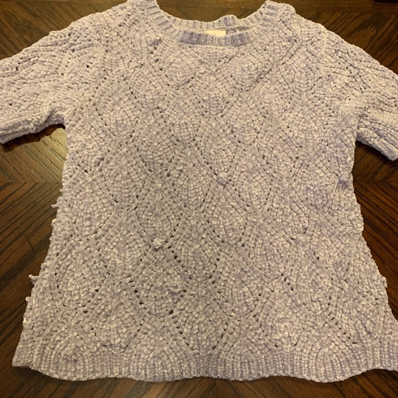 LOFT Sweaters - Loft light purple short sleeve sweater.